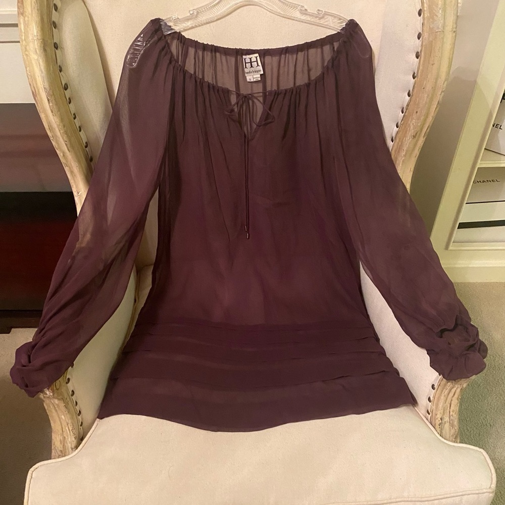 Haute Hippie XS-M beautiful plum colored tunic top or dress